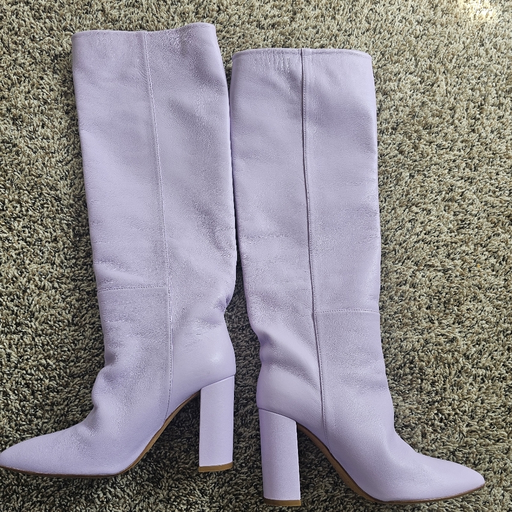 Toral Light Purple Heeled Boots